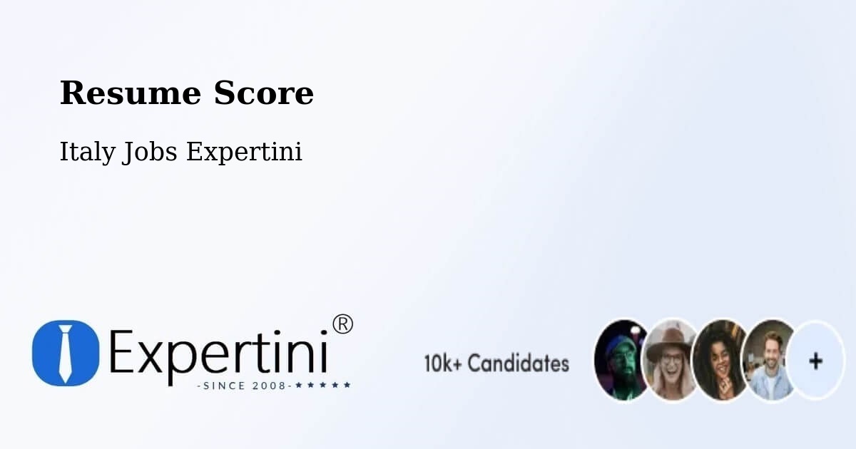 Resume Score & Job Description Match Tool – Piea - Italy Jobs Expertini